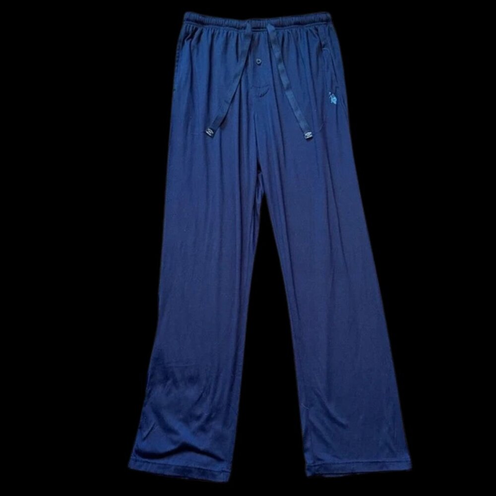 U.S. Polo Assn Navy Knit Lounge Pants Mens Medium | Soft Luxury Comfort Joggers